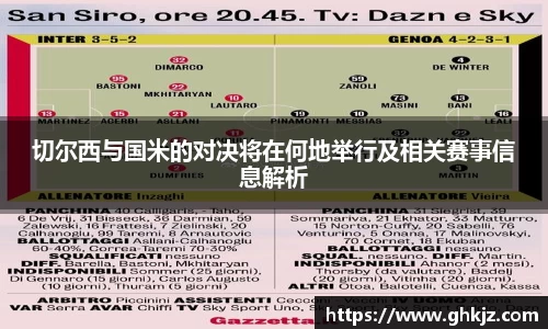 切尔西与国米的对决将在何地举行及相关赛事信息解析